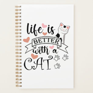 Life is Better With a Cat quote slogan