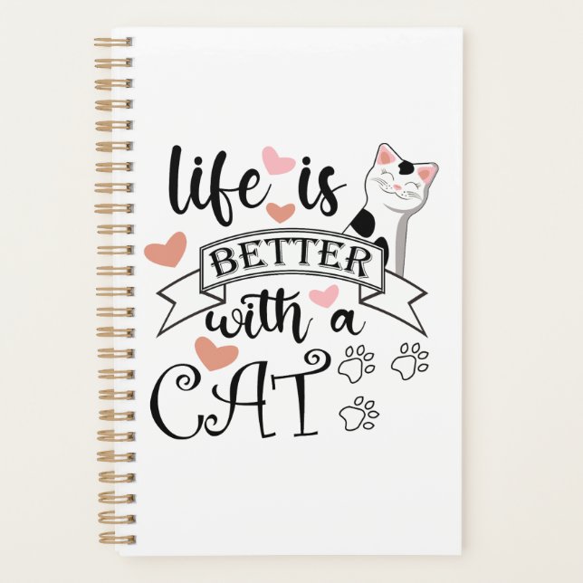 Life is Better With a Cat quote slogan (Devant)