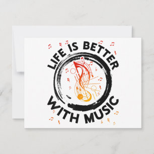 Life is Better With Music Notes Musicien Musique L
