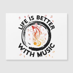 Life is Better With Music Notes Musicien Musique L