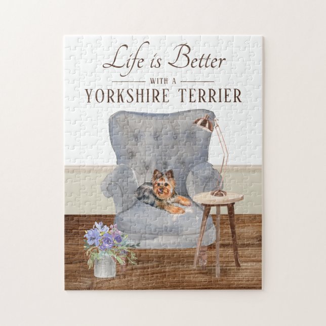 Life Is With A YORKSHIRE TERRIER Jigsaw Puzzle (Vertical)