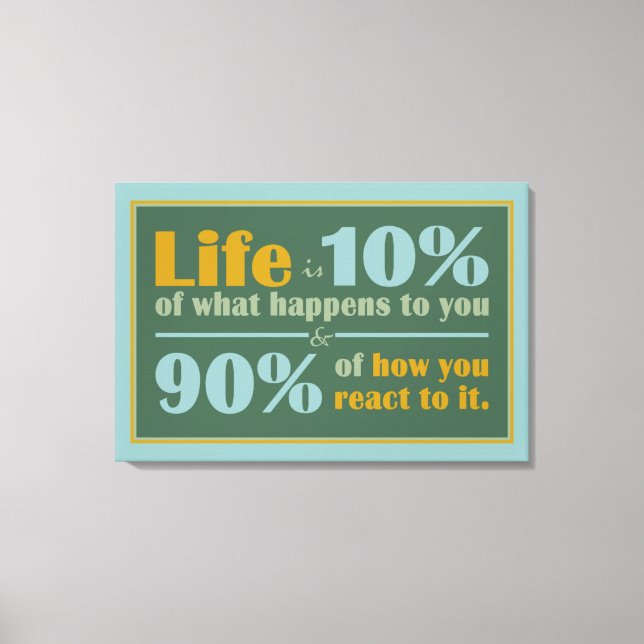 LIFE QUOTE impression de toile (Recto)