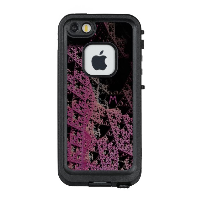LifeProof Pour iPhone geek fractal 3D Monogramme Coque personnalisé 2 (Dos)
