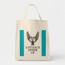 "Lift Each Other Up" Birds. Tote Bag