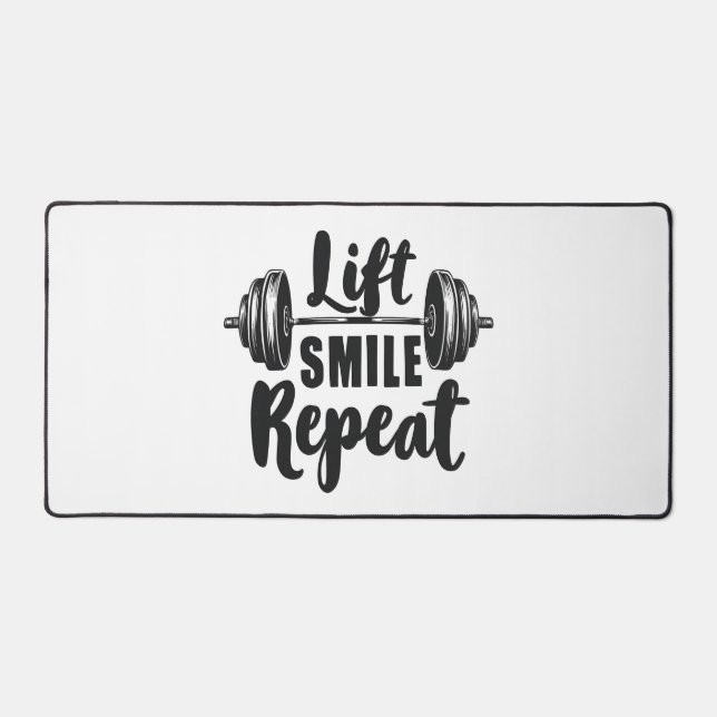 Lift Smile Repeat Gym Motivation Weightlifting Str (Recto)