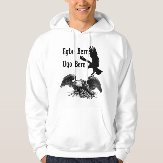 L'Igbo a inspiré le sweat - shirt à capuche - orge (Devant)