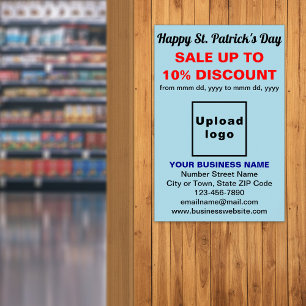 Light Blue St. Patrick's Day Business Sale Poster