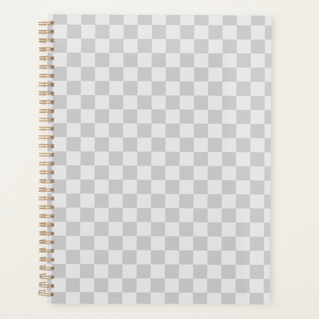 Light Grey Gray Checkered Checkerboard (Devant)