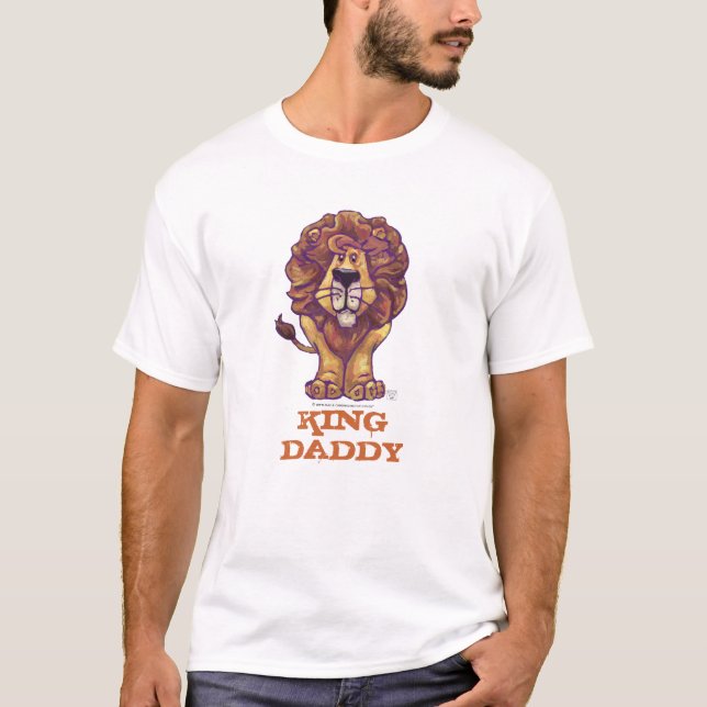 Light T-Shirt de lion du Roi Daddy Men's (Devant)