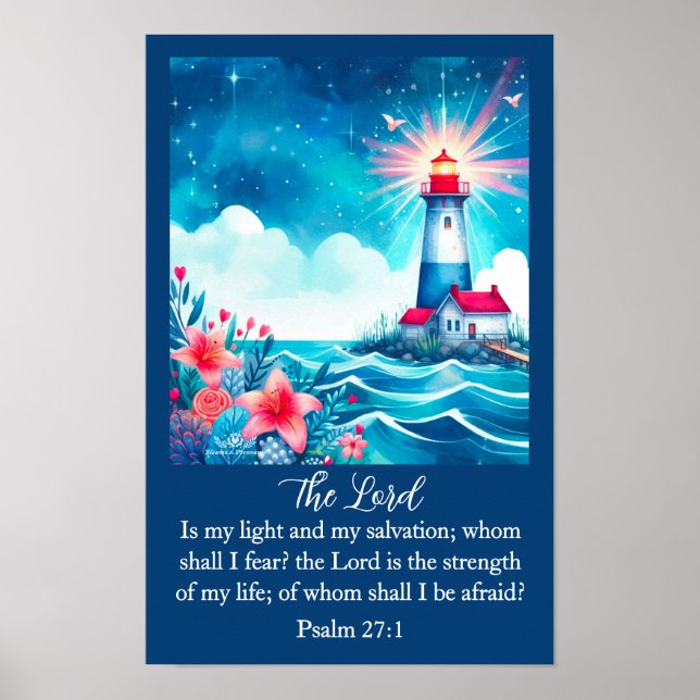 Lighthouse Christian Wall Art Poster (Devant)