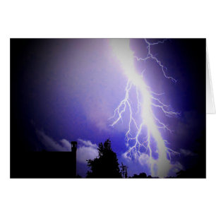 Lightning Among a Dark Sky Greeting Card