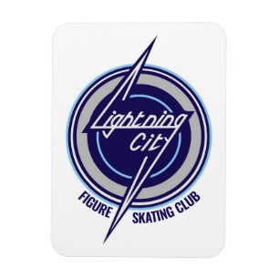 Lightning City Car Magnet 1
