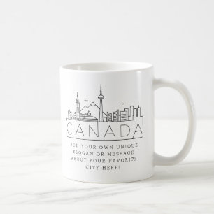 Ligne aérienne normalisée au Canada   Mug café Slo
