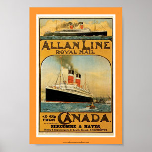 Ligne affiche d'Allan de paquebot