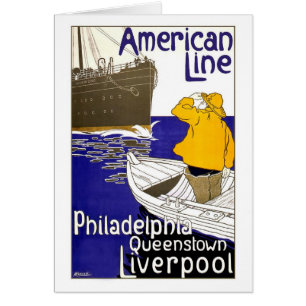 LIGNE AMÉRICAINE - conception d'affiche de Vintage