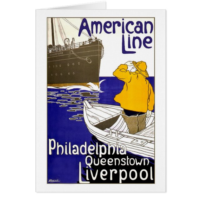 LIGNE AMÉRICAINE - conception d'affiche de Vintage (Devant)