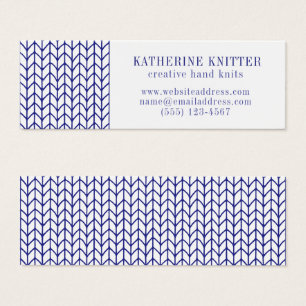 LIGNE BLEUE KNIT Mini Carte de visite II