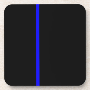 Ligne bleue mince dessous de verre