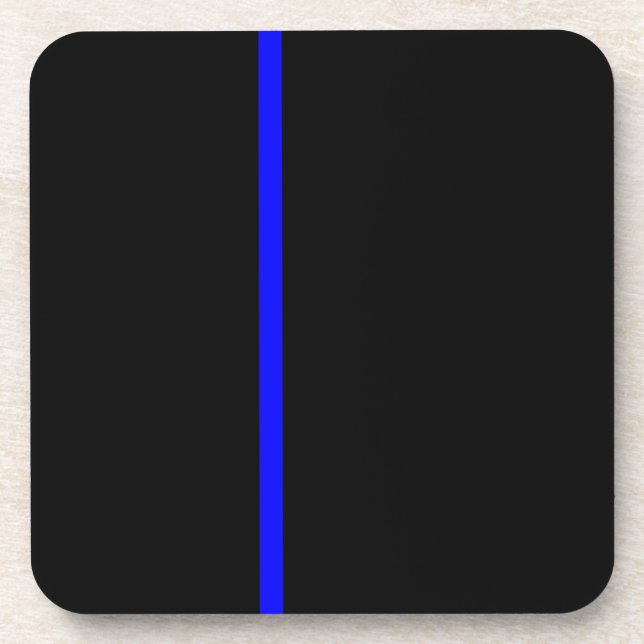 Ligne bleue mince dessous de verre (Devant)