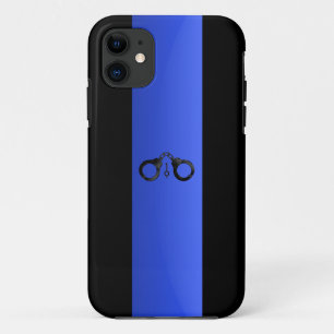 Ligne Bleue Mince et menottes Coque-Mate coque iph