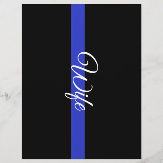 Ligne Bleue Mince : Femme de police (Devant)