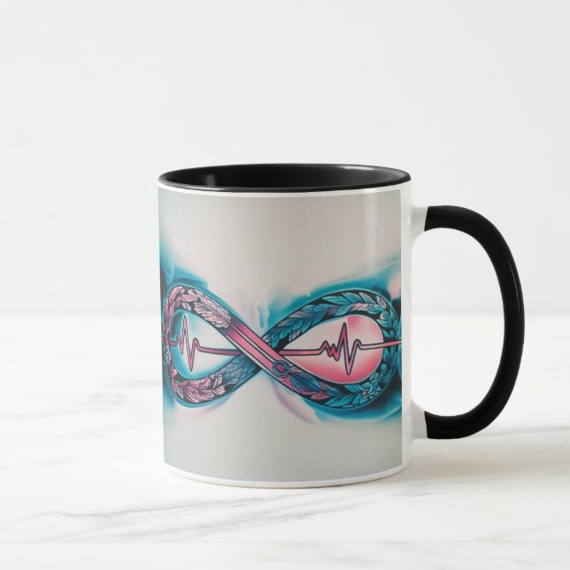 Ligne d'amour et de vie infinie - Mug combo (Droite)