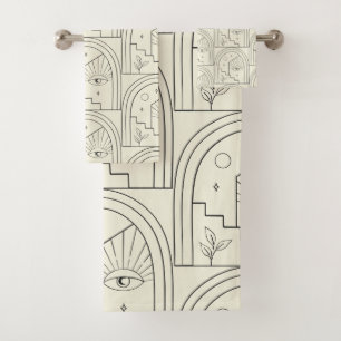 Ligne d'arc de paysage céleste en noir 