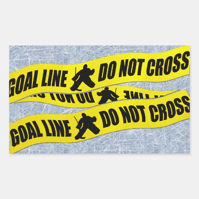 Ligne de but de hockey Ne pas croiser Stickers (Devant)