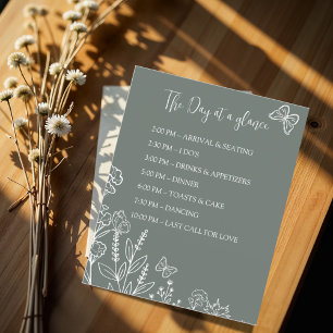 Ligne de temps Mariage Fleurs de prairie