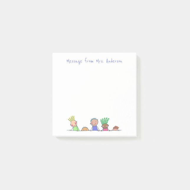 Ligne des enfants Personnaliser les notes post-it (Devant)