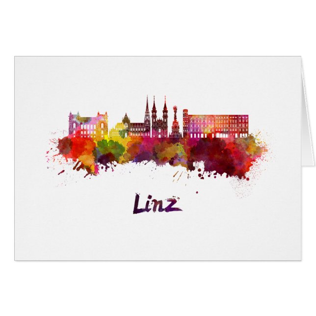 Ligne d'horizon Linz en aquarelle (Devant horizontal)