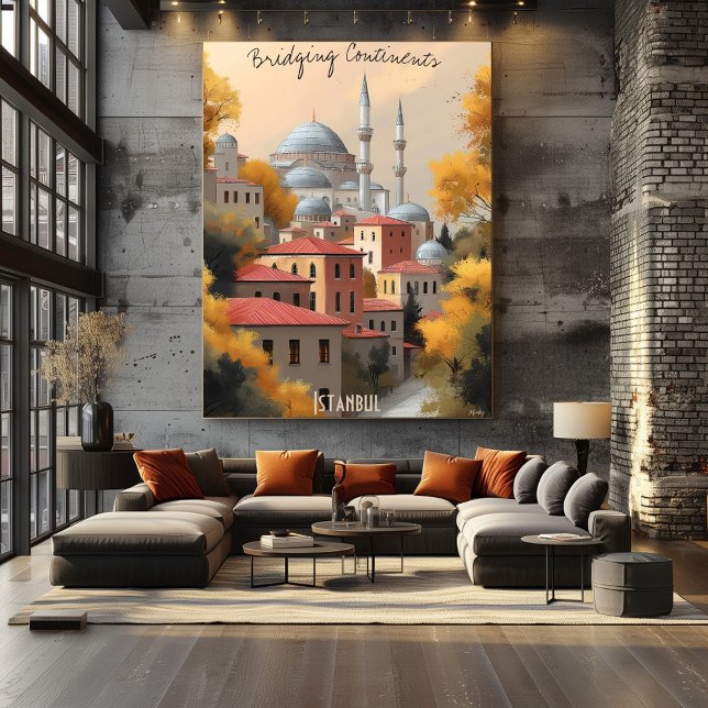 Ligne d'horizon minimaliste d'Istanbul – Art mural (Créateur téléchargé)