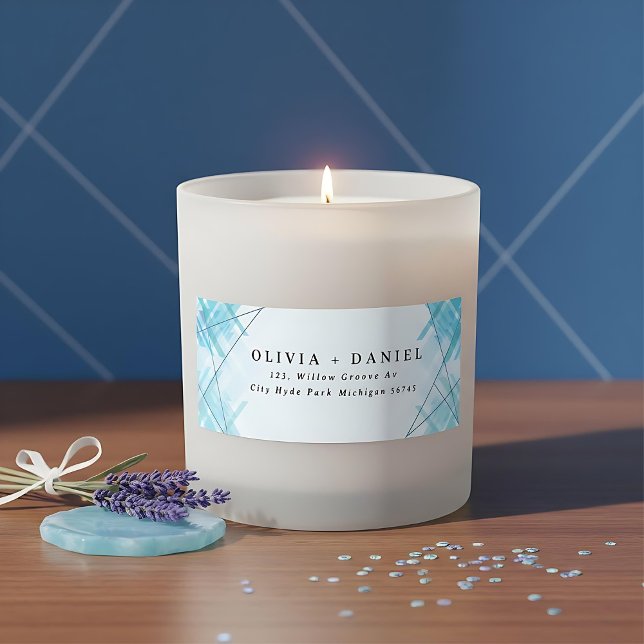 Ligne géométrique moderne étiquette d'adresse de r (Créateur téléchargé)