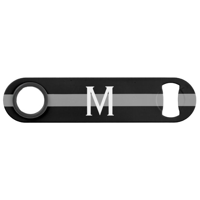 Ligne mince Gray Agent correctionnel Monogramme (Devant (Horizontal))