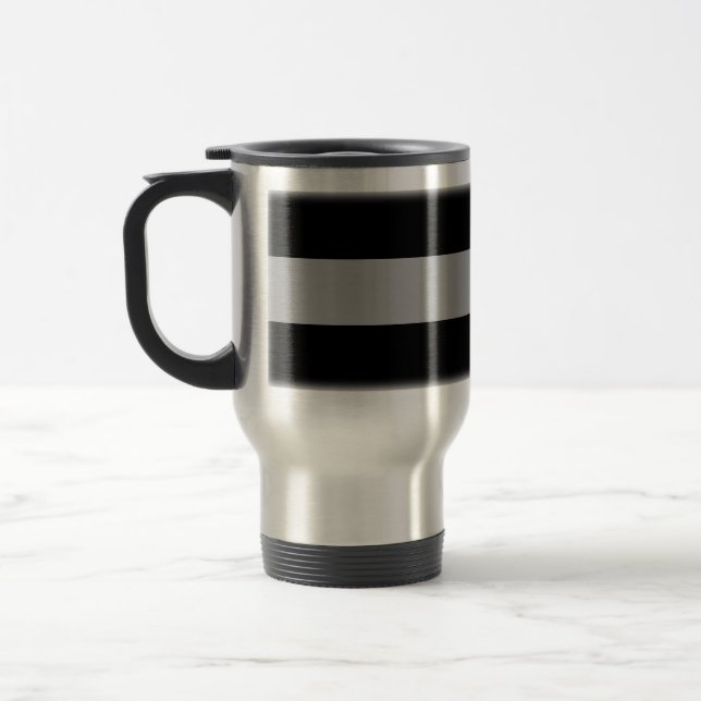 Ligne mince Gray Agent correctionnel Mug de voyage (Gauche)