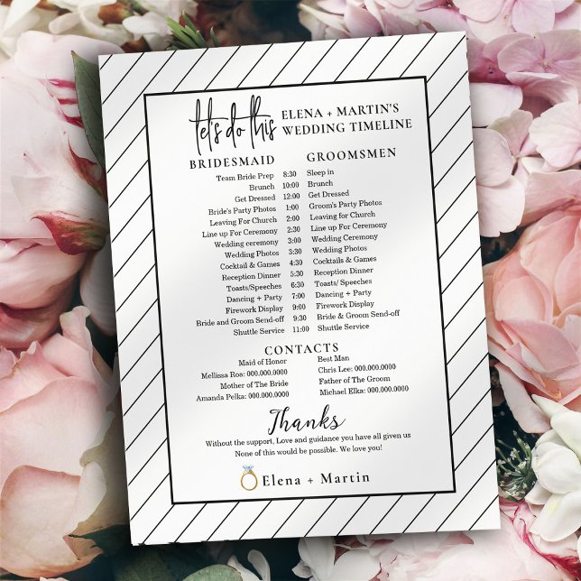 Ligne minimale de texte de mariage du jour de mari (Créateur téléchargé)