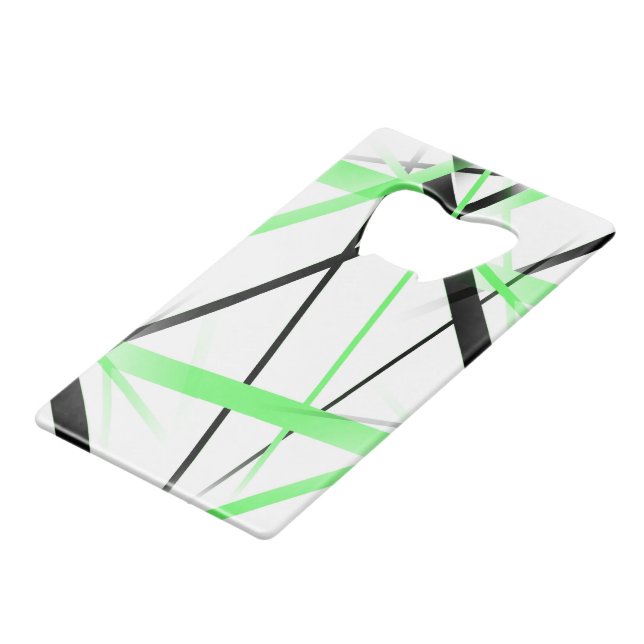 Ligne Moderne Géométrie Froide Blanche Noir Vert C (Devant Angle)