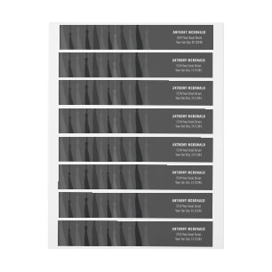 Ligne noire du Étiquette de adresse de Tassels Wra