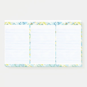 Ligne notes de post-it géométriques de papier de