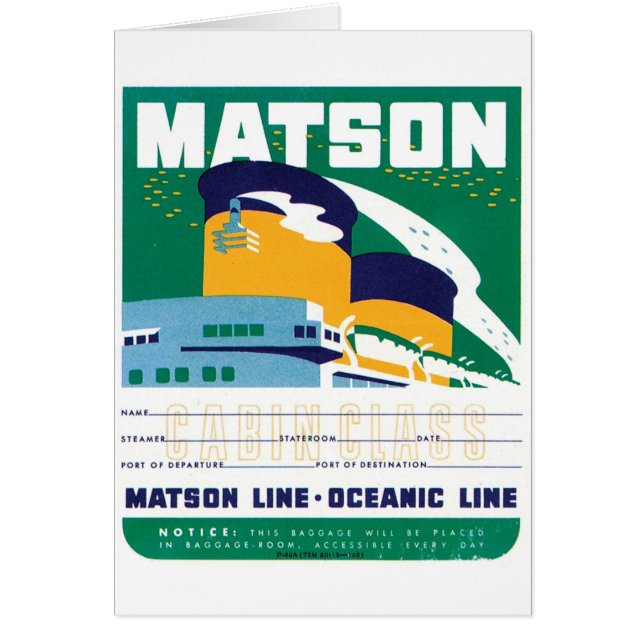 Ligne océanique Matson (Devant)