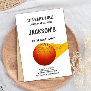 Ligne orange Invitation Basketball