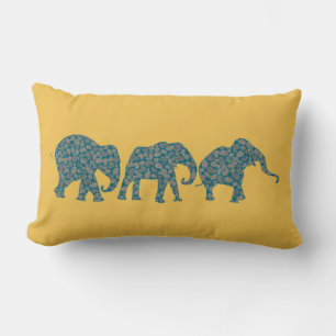 Ligne personnalisée de Coussin Lumbar Eléphants Pa