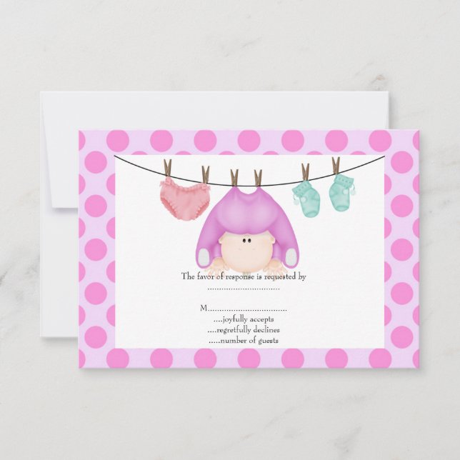 ligne rose bébé tache rsvp bébé (Devant)