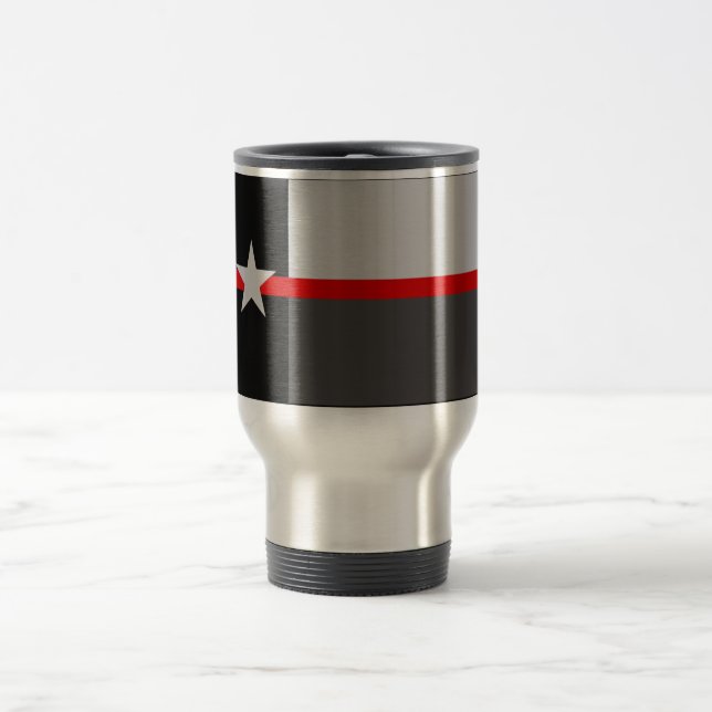 LIGNE ROUGE MINCE TASSES DE CAFÉ DE DRAPEAU D'ÉTAT (Centre)