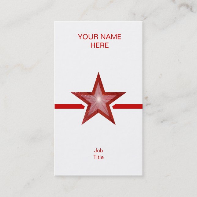 Ligne rouge rouge carte de visite blanc vertical (Devant)