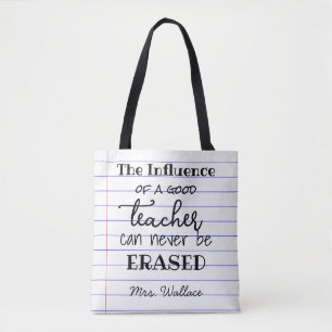 Ligne sac de papier de professeur d'influence
