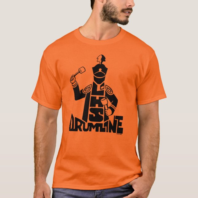 Ligne T-shirt de tambour de fanfare de LHS (Devant)