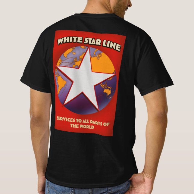Ligne White Star Navette de croisière. T-shirts (Dos)