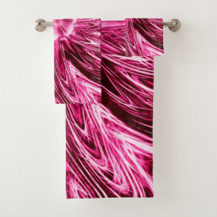 Lignes Abstraites de serviette Fleur violet