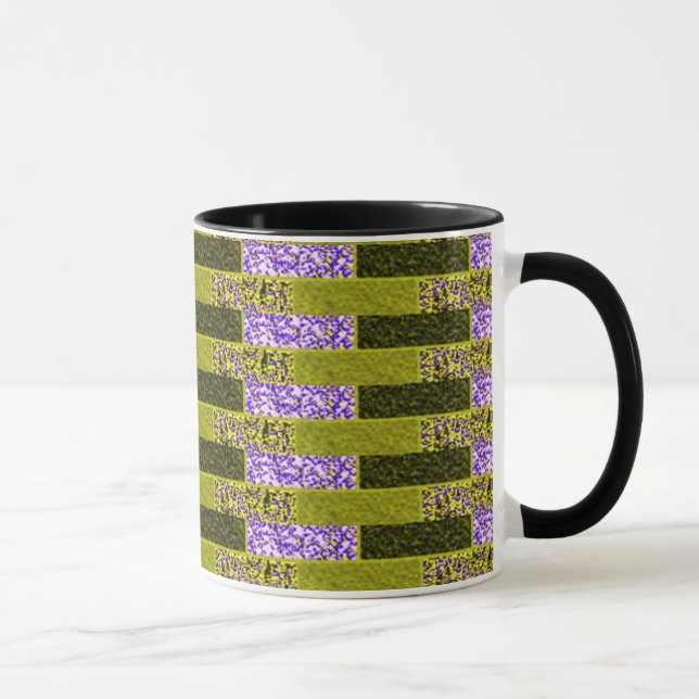 Lignes alternatives multicolores Mug Abstrait (Droite)